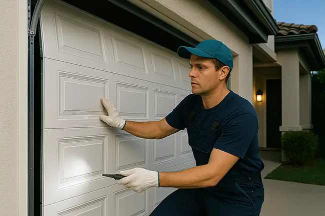 Garage door track repair services in Irving TX