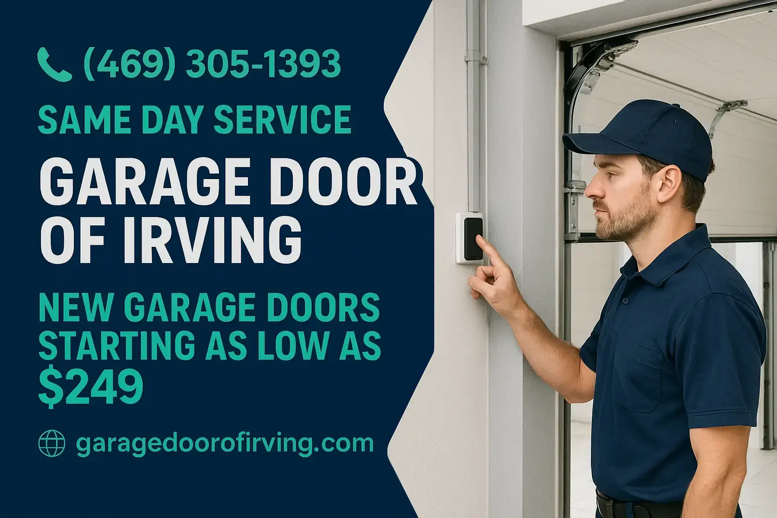 Special offer on garage door services in Irving TX