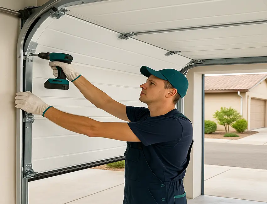 Garage door track repair services in Irving TX